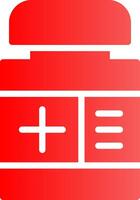 Glyph red Gradient Design vector