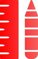 Glyph red Gradient Design vector