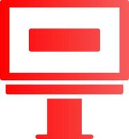 Glyph red Gradient Design vector
