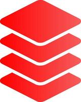 Glyph red Gradient Design vector