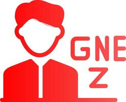 Gen Z Male Creative Icon Design vector