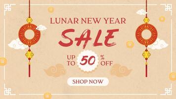 Chinese New Year Sale Twitter Post template