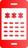 Glyph red Gradient Design vector