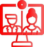 Online Interview Creative Icon Design vector
