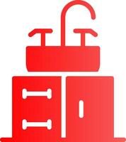 Glyph red Gradient Design vector