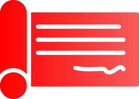 Glyph red Gradient Design vector