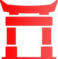 diseño de icono creativo de puerta torii vector