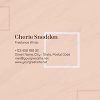 Peach Business Card Square template