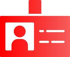 Glyph red Gradient Design vector