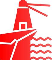 Lighthouse Landscape Creative Icon Design vector