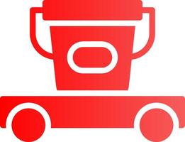 Cleaning Cart Creative Icon Design vector