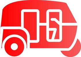 Rickshaw Creative Icon Design vector