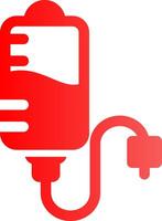 Glyph red Gradient Design vector