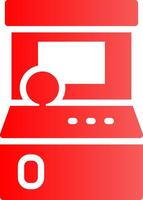 Glyph red Gradient Design vector