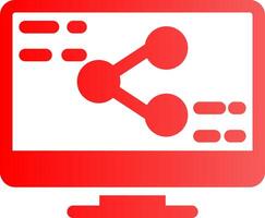 Glyph red Gradient Design vector