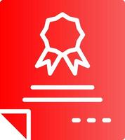 Glyph red Gradient Design vector