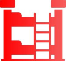 Bunk Bed Creative Icon Design vector