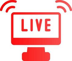 Live Streaming Creative Icon Design vector