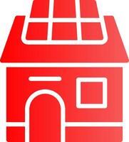 Solar House Creative Icon Design vector