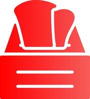 Glyph red Gradient Design vector