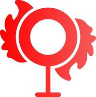 Glyph red Gradient Design vector