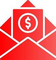 Glyph red Gradient Design vector