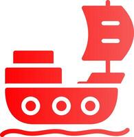 Pirate Ship Creative Icon Design vector