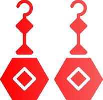 Glyph red Gradient Design vector