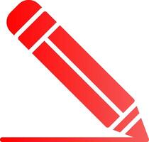 Glyph red Gradient Design vector