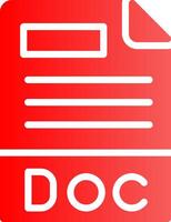 Doc File Format Creative Icon Design vector