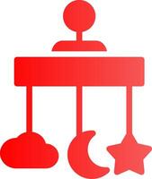 Glyph red Gradient Design vector