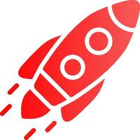 Inclined Rocket Creative Icon Design vector