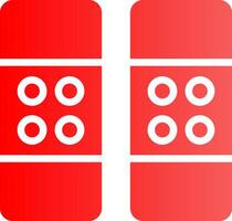 Glyph red Gradient Design vector
