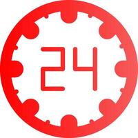 24 Hours Creative Icon Design vector