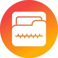 Zip Folder Creative Icon Design vector