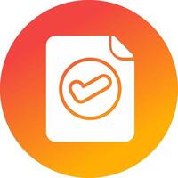 Valid Document Creative Icon Design vector