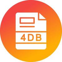 4dB creativo icono diseño vector