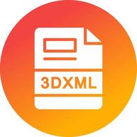 3DXML Creative Icon Design vector