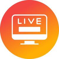 Live TV Creative Icon Design vector