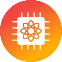 Quantum Computer Creative Icon Design vector
