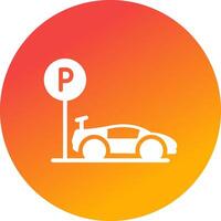 Parking Area Creative Icon Design vector