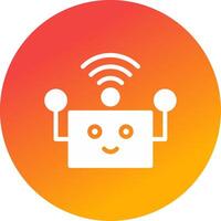 Robot Assistant Creative Icon Design vector