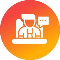 Online Interview Creative Icon Design vector