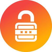 Lock Open Creative Icon Design vector
