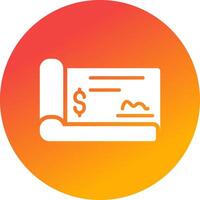 Cheque Creative Icon Design vector