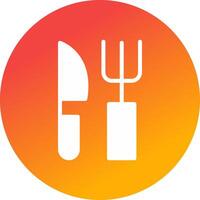 Fork and Knife Creative Icon Design vector