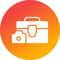 Camera Bag Creative Icon Design vector