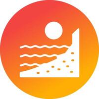 Shore Landscape Creative Icon Design vector