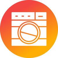 Washing Machine Creative Icon Design vector