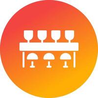 Bar Counter Creative Icon Design vector